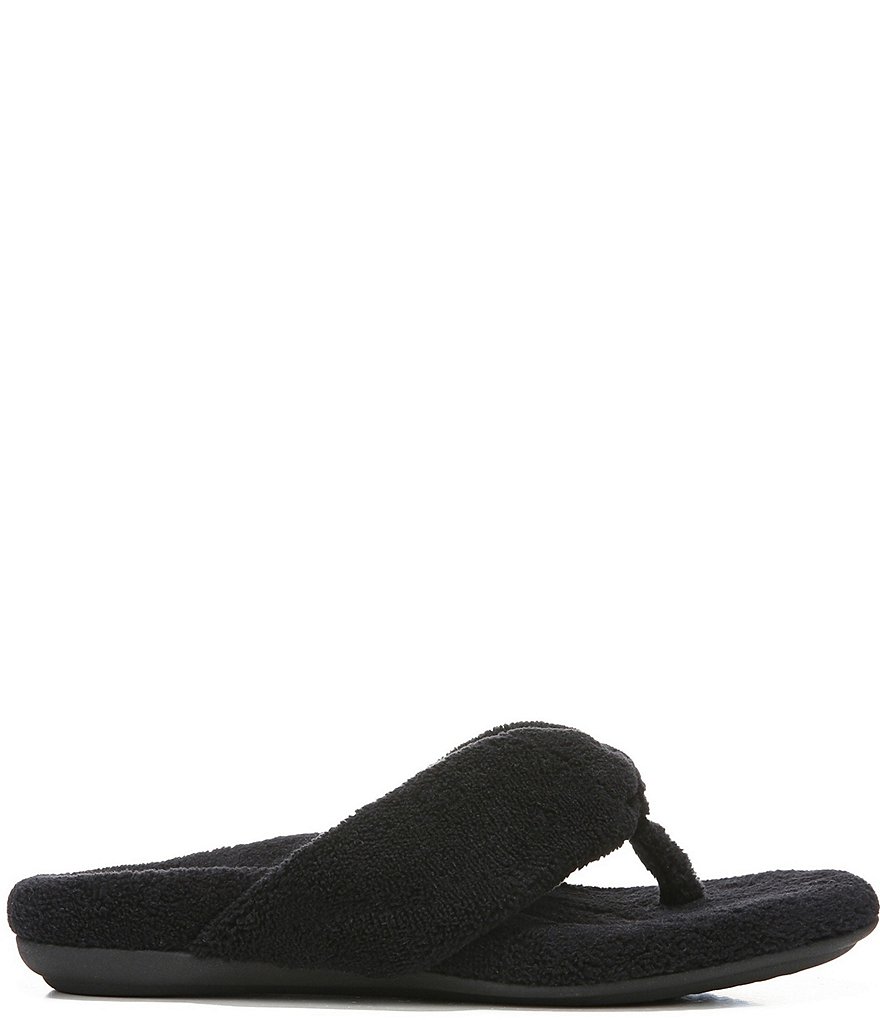 Vionic Lydia Washable Plush Terry Cloth Thong Slippers