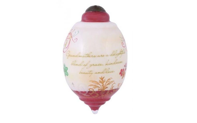 NeQwa Ne'Qwa "Grandma" Hand-Painted Blown Glass Christmas Ornament #7144103