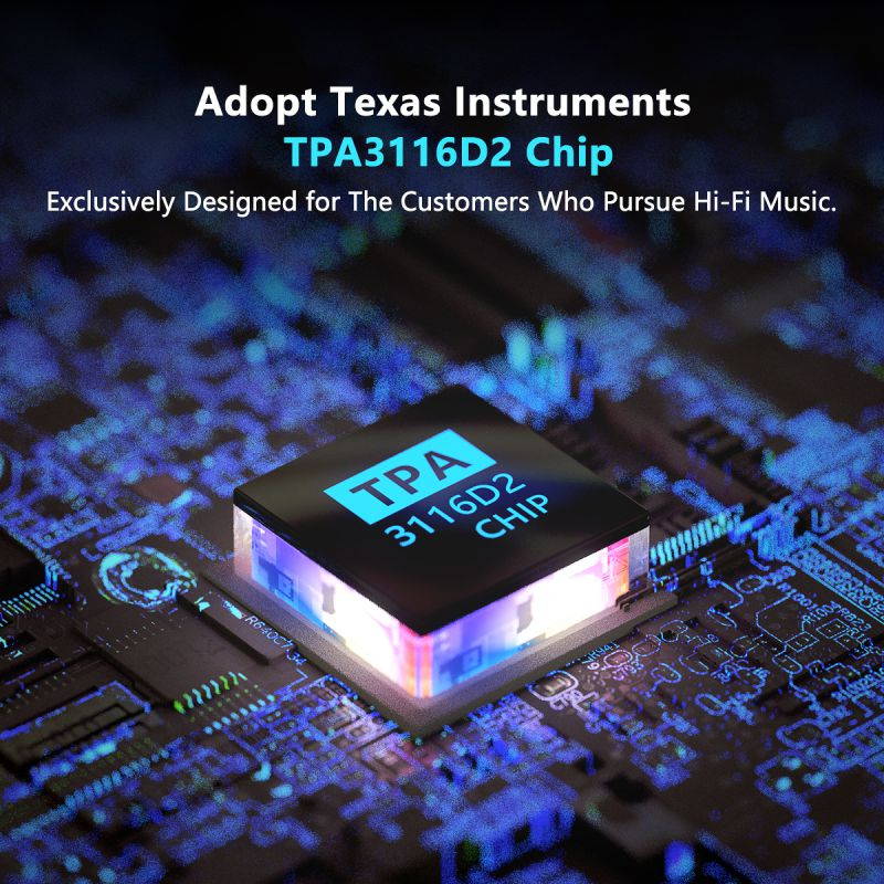 2 Channel Stereo Audio Class D Amplifier Mini Hi-Fi Professional Digital Amp for Home Speakers 50W x 2 - V1.0B