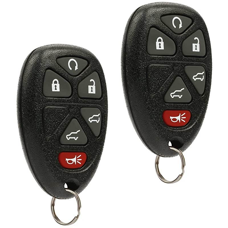 Key Fob Keyless Entry Remote fits 2007-2014 Chevy Tahoe Suburban / 2007-2014 Cadillac Escalade / 2007-2014 GMC Yukon (fits Part # 15913427, 20869057, 22756462), Set of 2