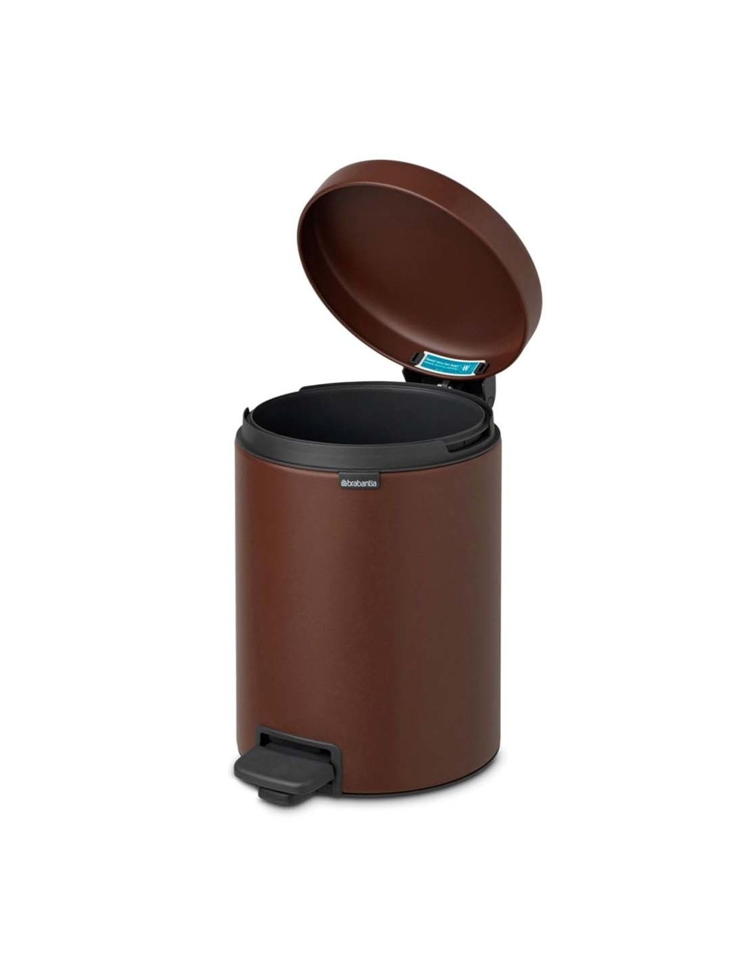 BRABANTIA NewIcon Brown Plastic Pedal Bin (5 L)