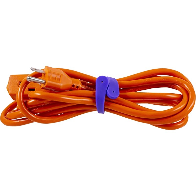 6 Inch Cable Ties 6 Pack Organize Your Cords Travel Accessories Cable Management Flexible Silicone Reusable Use for Charging Cords TV Cables Laptop Cables Assorted Colors 28417