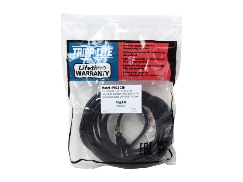 1M 16AWG Heavy Duty Power Extension Cord Power Extension Cable 3 Feet 1 Meters 3 Conductor NEMA 515P to NEMA 515R 13 Amp Power Cable ED70906