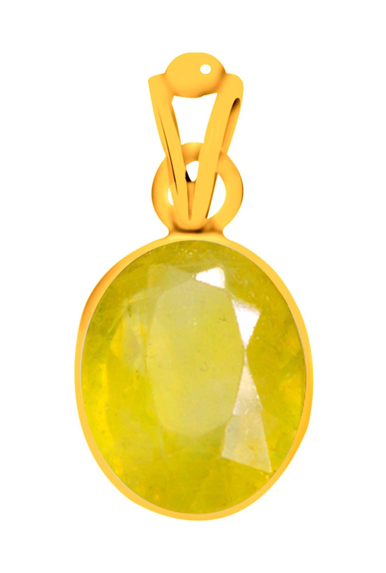 Clara Yellow Sapphire 3cts Panchdhatu Navratna Pendant
