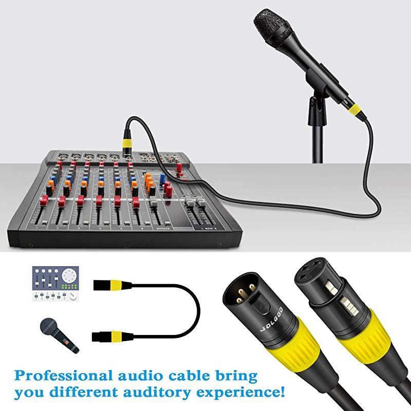 XLR Cable, XLR Male to XLR Female Balanced 3 PIN XLR Microphone Cable, 10 Feet -