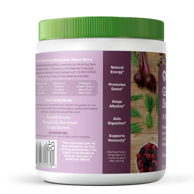 Amazing Grass Green Superfood Antioxidant Vegan Dietary Supplement Powder - Sweet Berry - 7.4oz