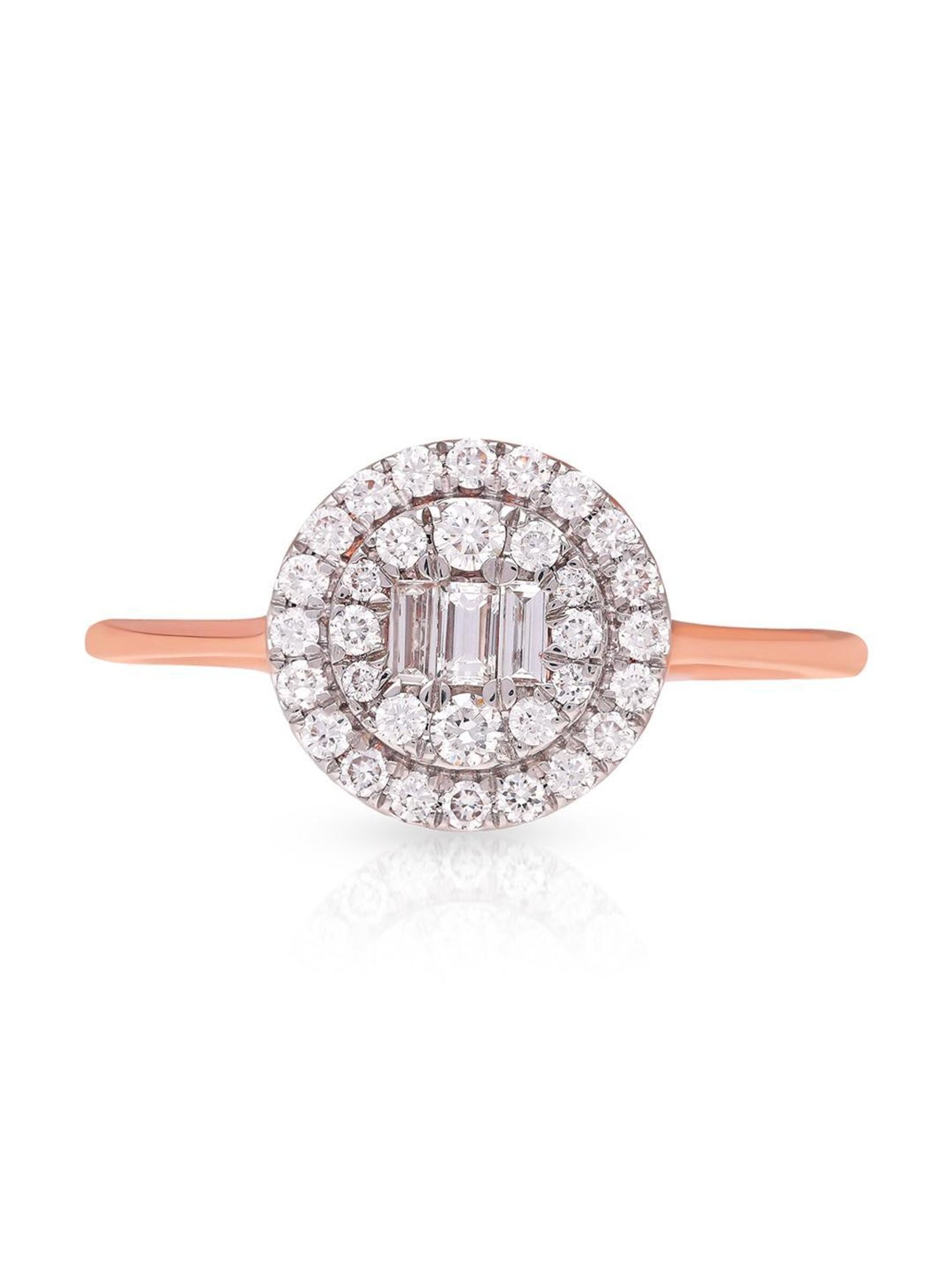 Mia By Tanishq Nature's Finest 14k Yellow Zigzag Treasures Gold Diamond Ring