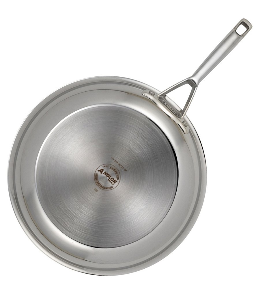 Anolon Tri-Ply Clad Stainless Steel 12.75#double; French Skillet Fry Pan