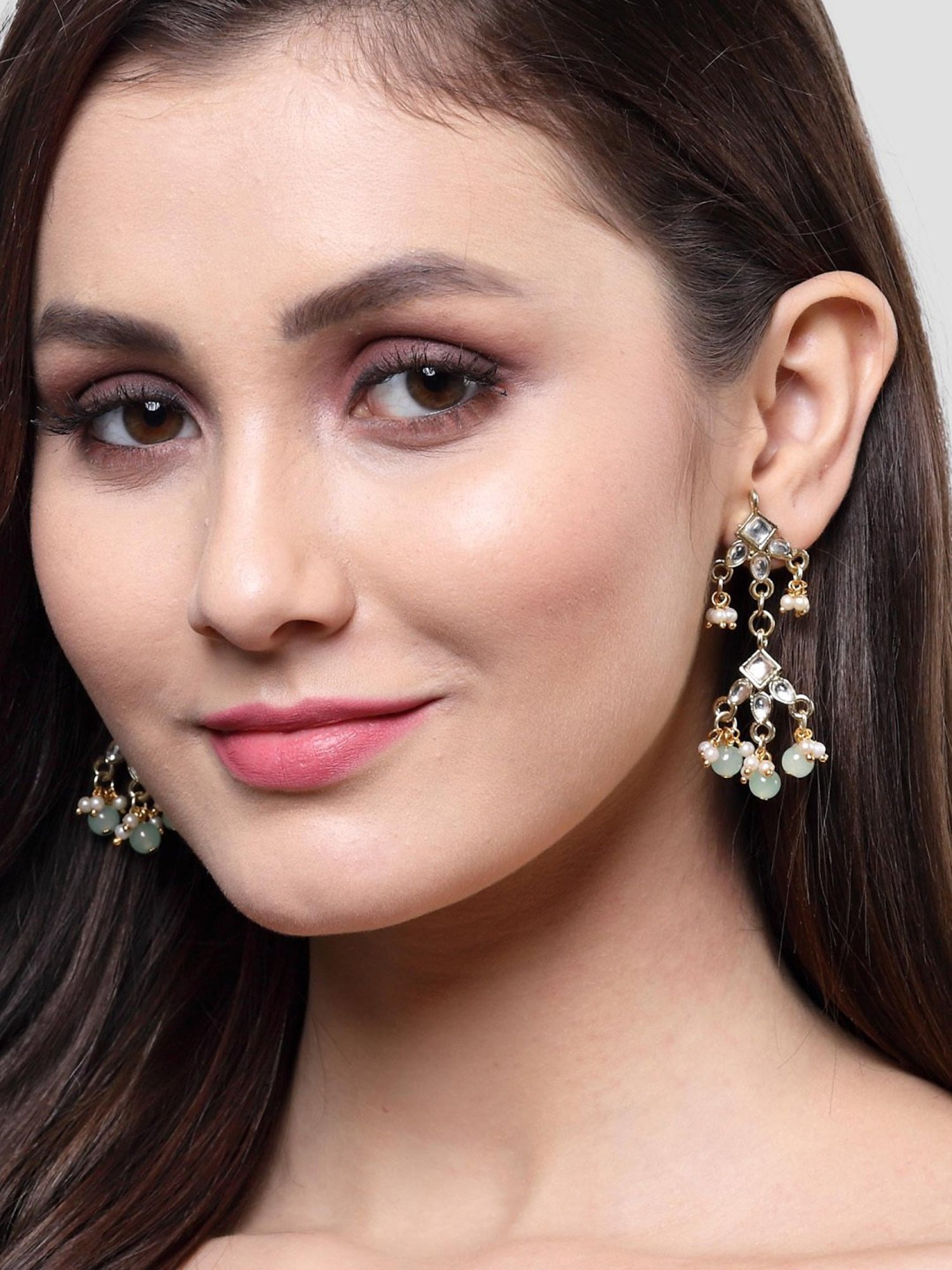 Karatcart Handcrafted Kundan Dangler & Stud Earrings - Set of 4