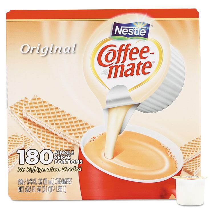 Liquid Coffee Creamer, Original, 0.38 oz Mini Cups, 180/Carton 753032