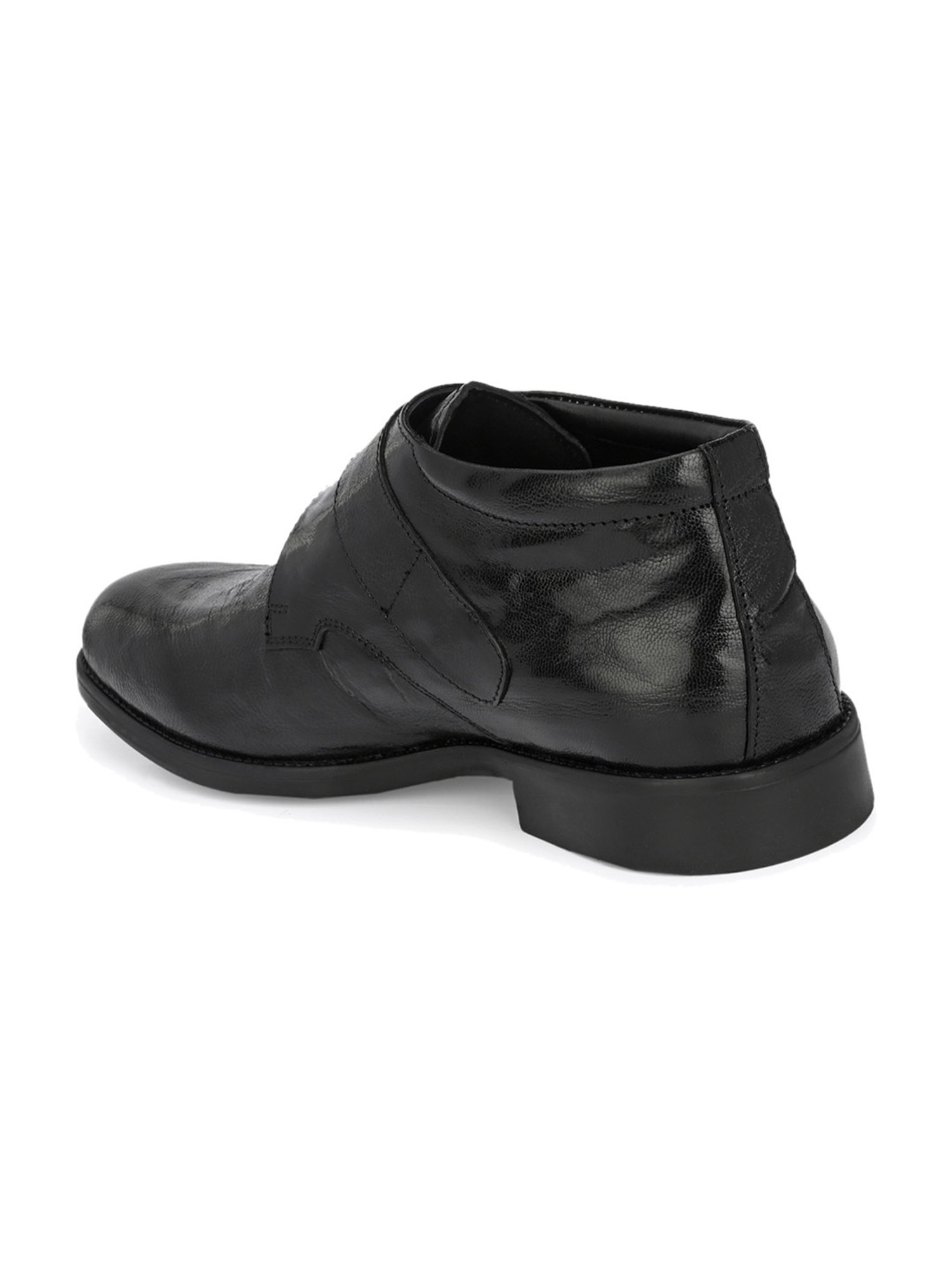 Hitz Men's Black Monk Shoes