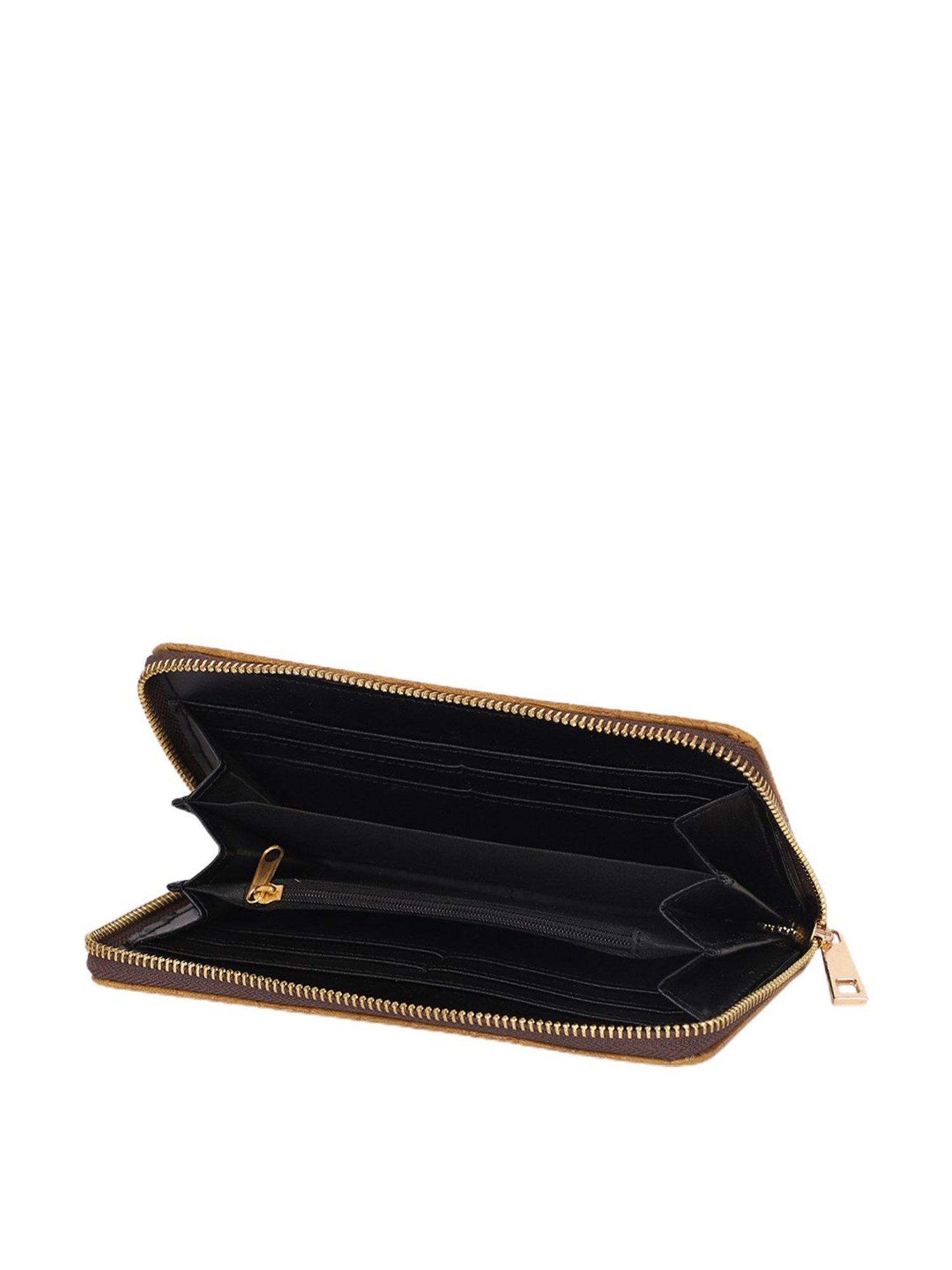 Bagsy Malone Tan Textured Zip Around Wallet for Women