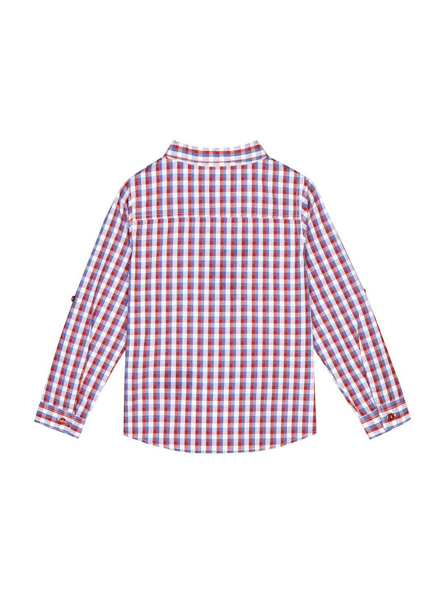 Budding Bees Kids Purple Cotton Check Full Sleeves Shirt