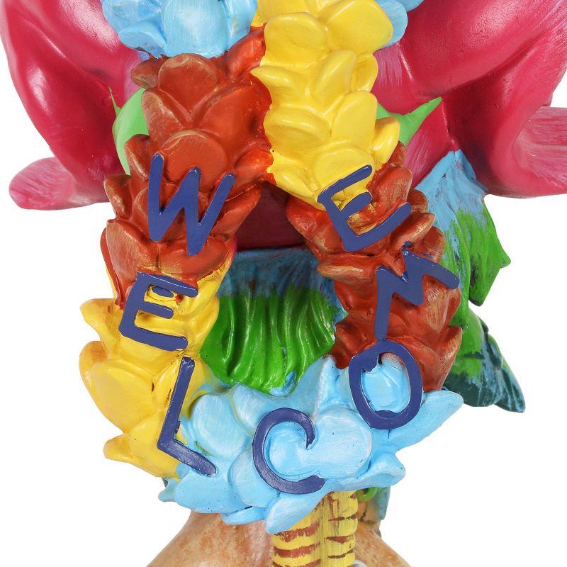 17" Resin Beach Flamingo Statuary Pink - Exhart