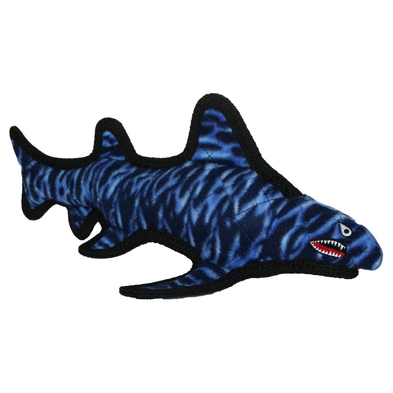 Tuffy's Ballistic Shark Pet Toy - Blue - M/L