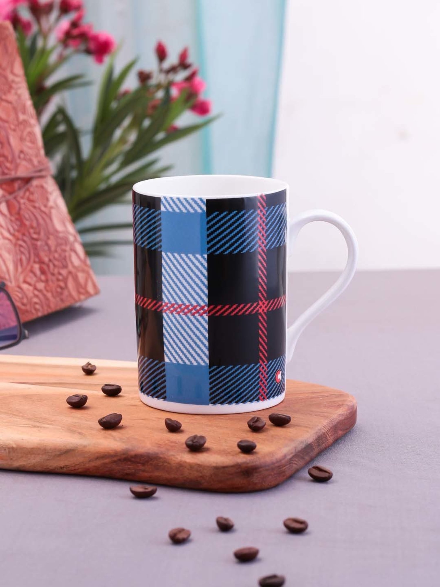 Clay Craft Multicolor Ceramic Milk Mugs (330 ml) - Set of 1