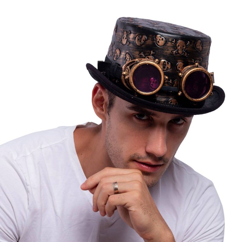 Steampunk Hat and Glasses Halloween Costume Headwear
