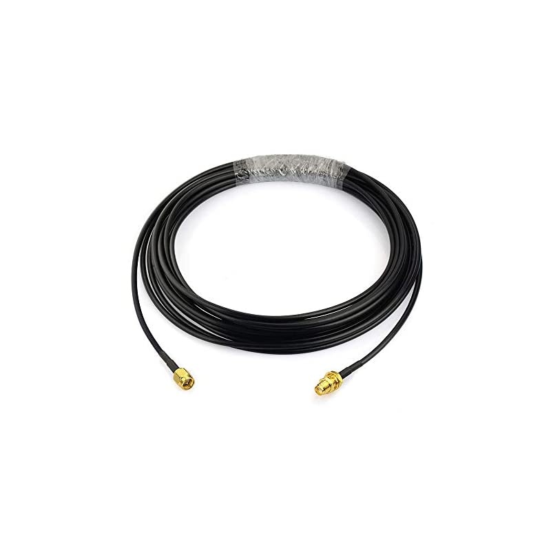 SMA Male to SMA Female Bulkhead Mount RG174 Antenna Extension Cable 1m 3 feet Compatible with 4G LTE Router Gateway Cellular RTL SDR Dongle ADS-B Receiver
