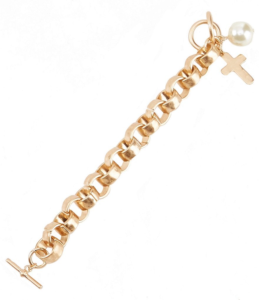 Southern Living Oversized Cross Link Bracelet