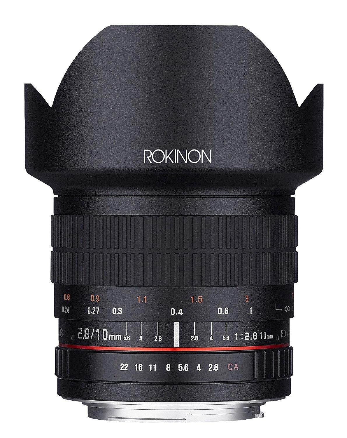 Rokinon 10mm f/2.8 ED AS NCS CS Lens for Fujifilm X Mount, Manual Focus #10M-FX