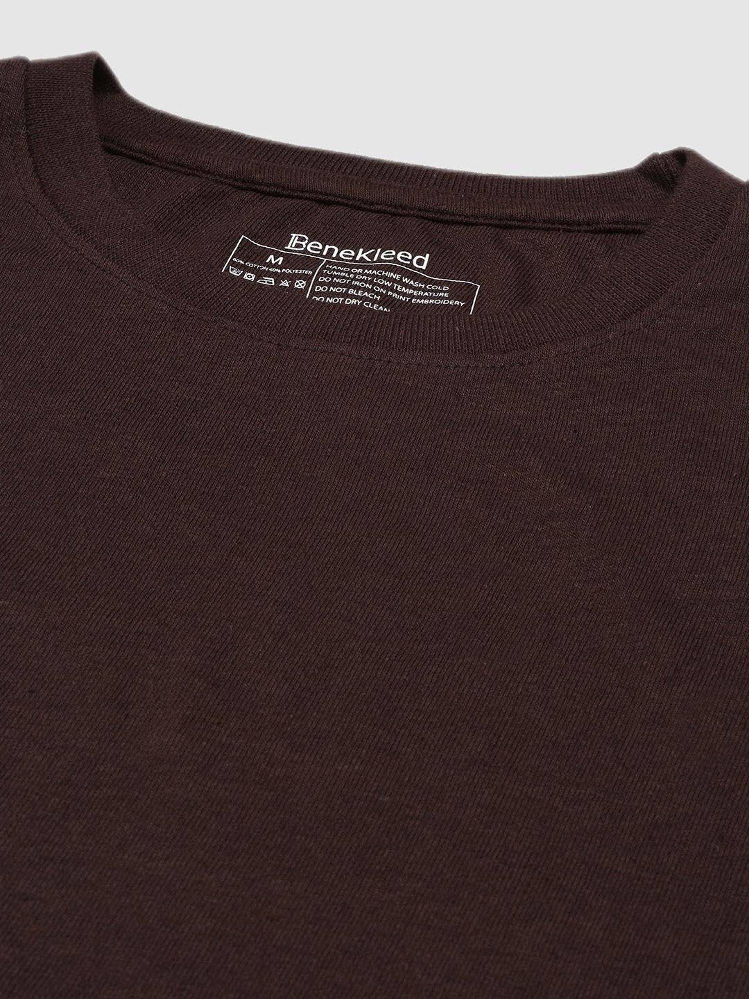 Bene Kleed Brown Regular Fit T-Shirt