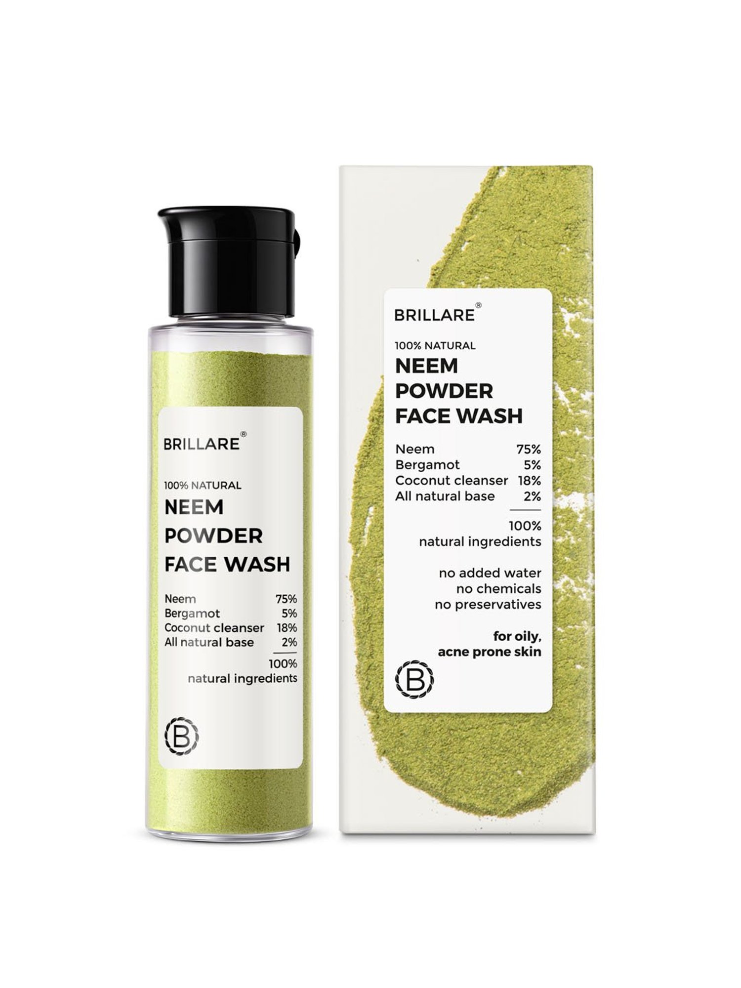 Brillare Neem Powder Face Wash - 30 gm
