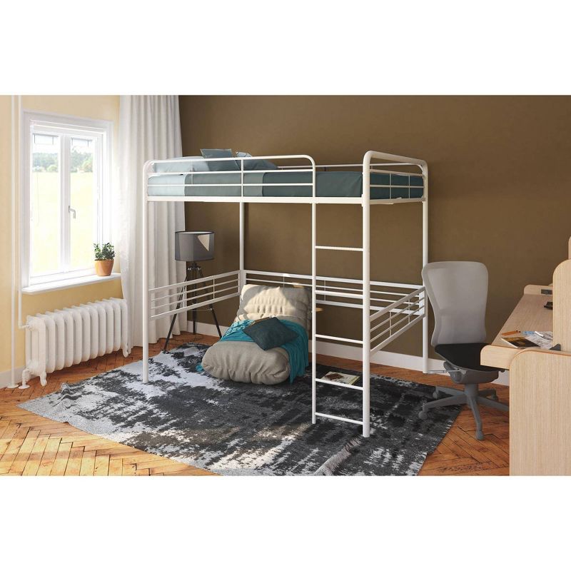 Full Metal Loft Bed White - Room & Joy