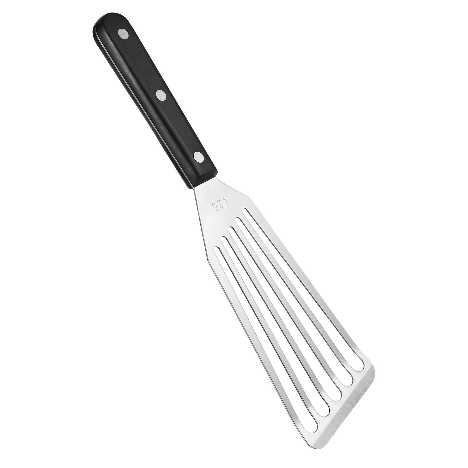Yardwe Stainless Steel BBQ Spatula Kitchen Multifunction Steak Shovel Fried Fish Slotted Turner (Small Size)
