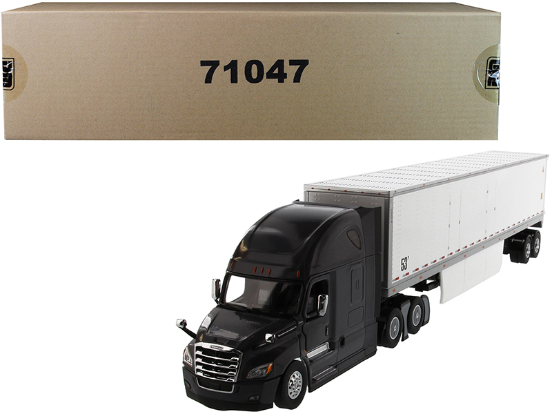 Freightliner Cascadia Truck White with White Tanker Trailer "Transporter" Series 1/32 Diecast Model by Welly