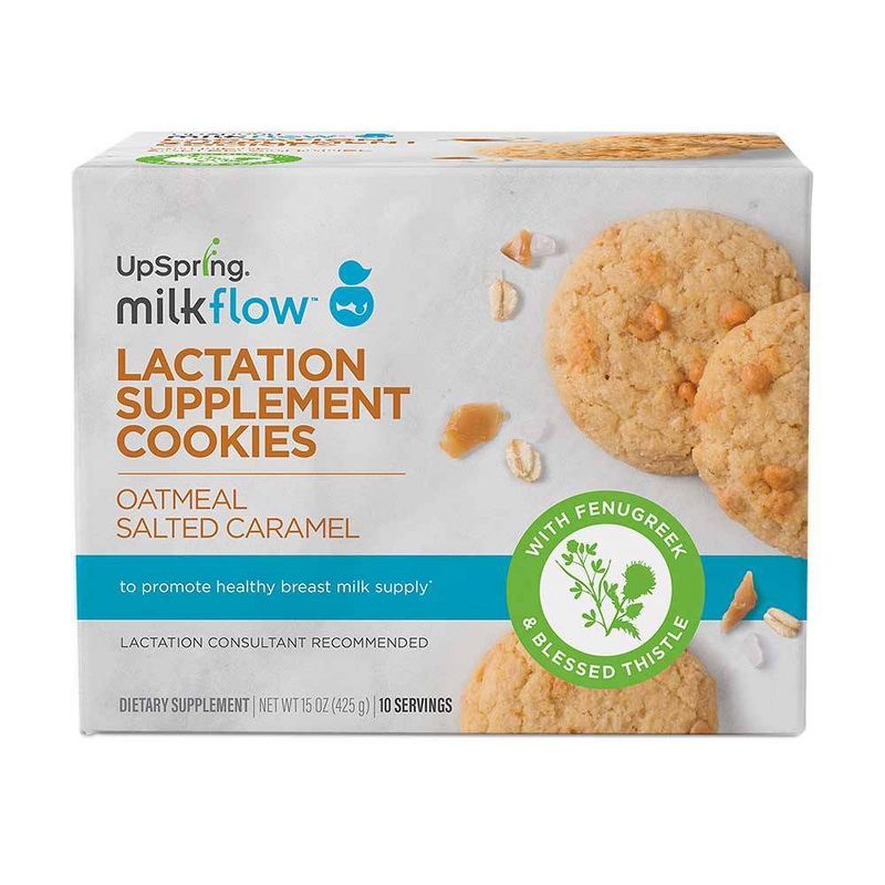 UpSpring Milkflow Oatmeal Salted Caramel Lactation Cookies - 10pk