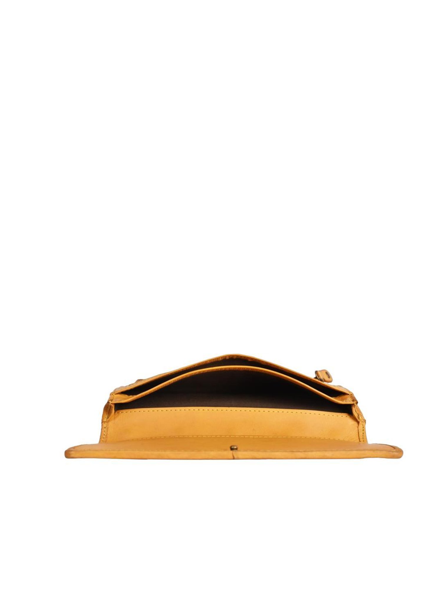 KOMPANERO Lilly Yellow Textured Tri-Fold Wallet for Women