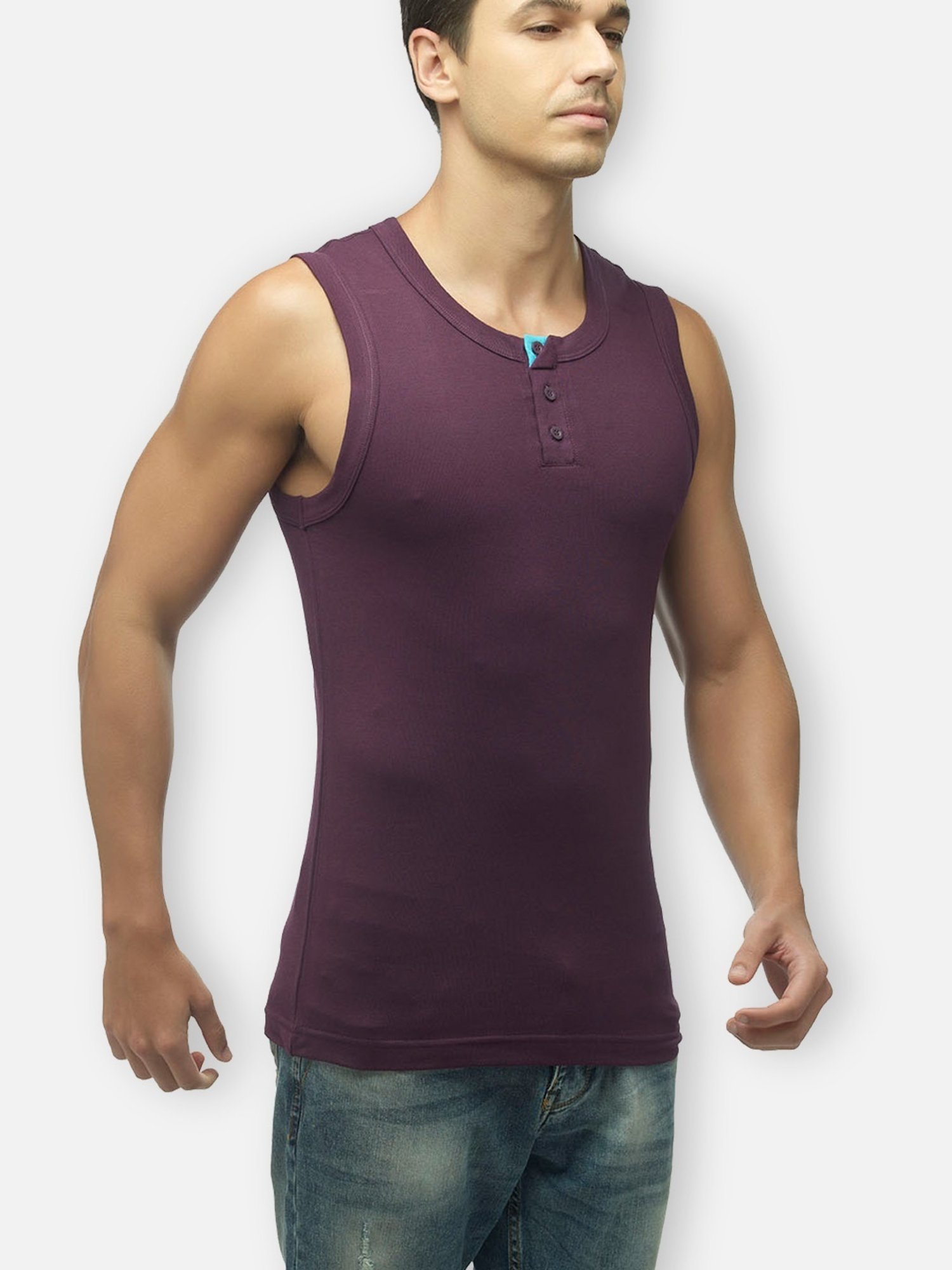 Zoiro Purple Regular Fit Vest