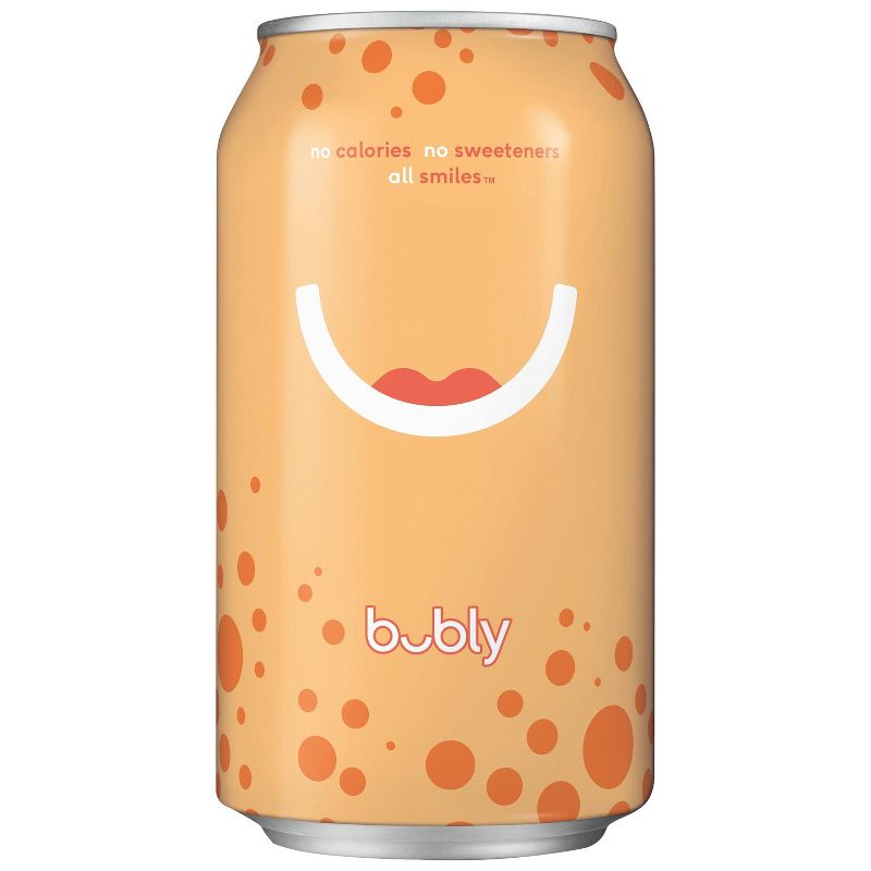 bubly White Peach Ginger Sparkling Water - 8pk/12 fl oz Cans