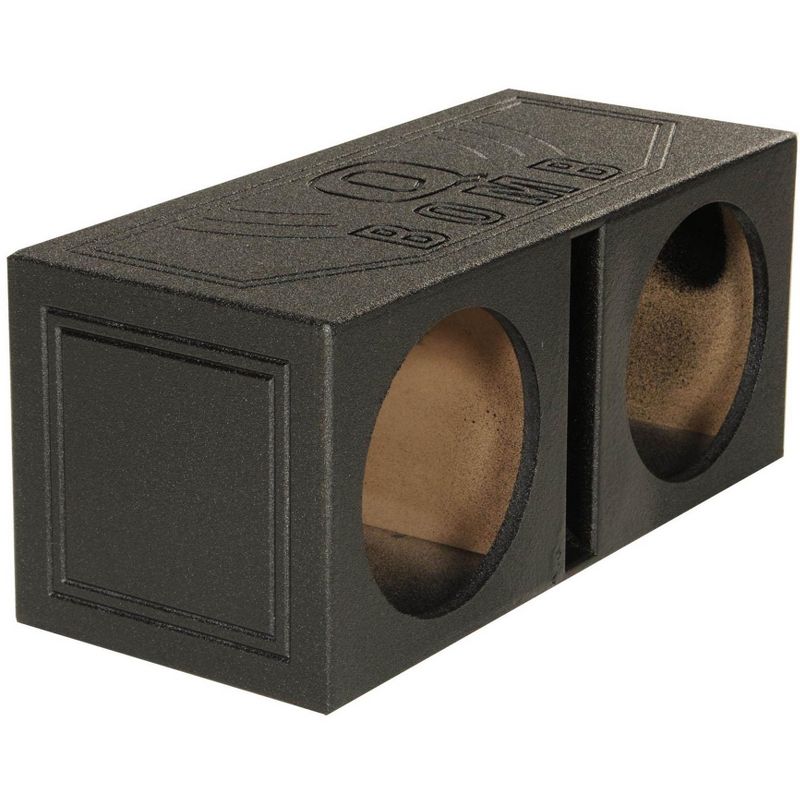 QPower QBOMB12V Dual 12" Vented Ported Subwoofer Sub Box with Bedliner Spray
