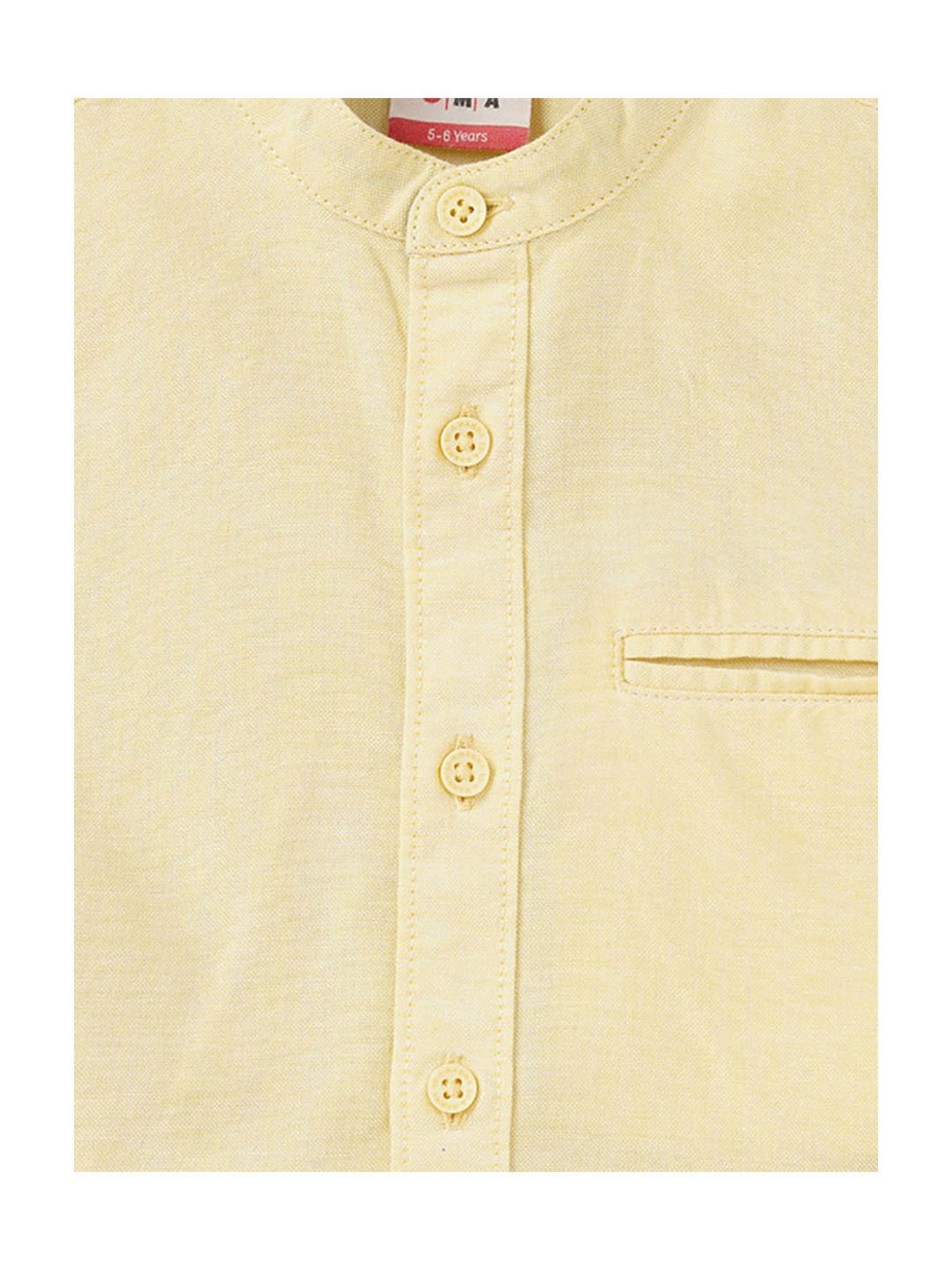 Ed-a-Mamma Kids Yellow Solid Shirt
