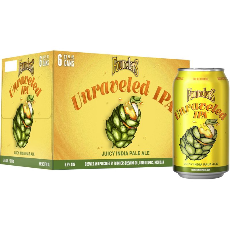 Founders Unraveled IPA Beer - 6pk/12 fl oz Cans