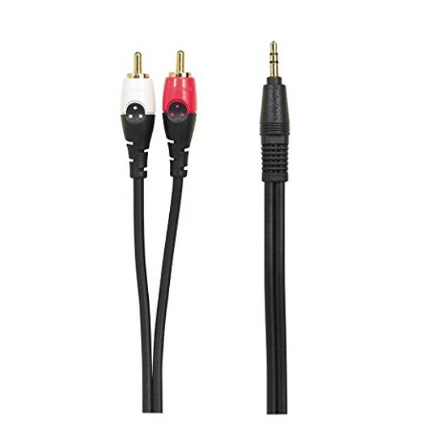 RadioShack 6ft 1/8 (3.5mm) Stereo Plug to Dual RcA Plug cable