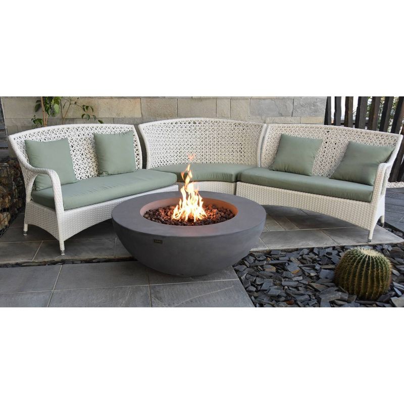 Lunar 42" Natural Gas Firepit Bowl Patio Heater - Elementi