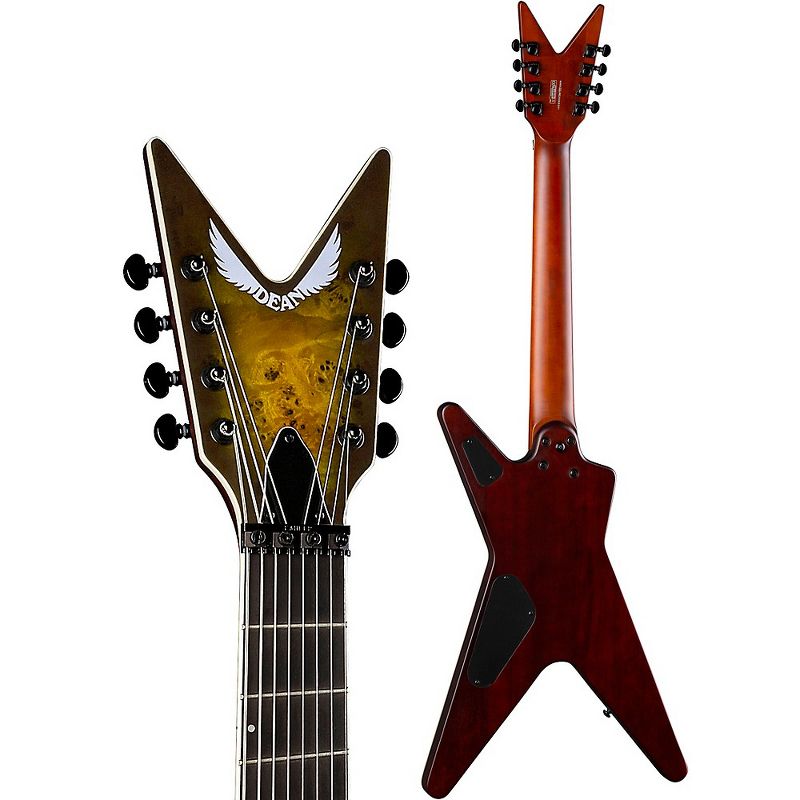 Dean ML Select 8-String Multi-Scale with Kahler Electric Guitar Satin Natural Black Burst