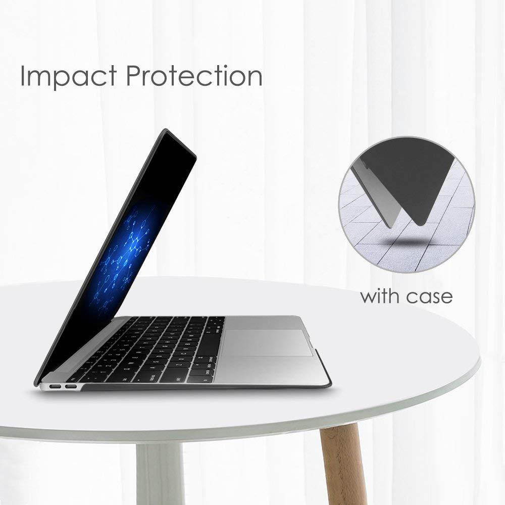 Fintie MacBook Pro 13 Case (2018 & 2017 & 2016 Release) - Protective Snap On Hard Shell Cover for Newest 13-inch MacBook Pro 13" A1989/A1706/A1708 with/Without Touch Bar and Touch ID, Frost Black