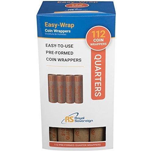 Royal Sovereign FSW-112Q 112 Quarter Coin Wrappers 112 Ea Quarter Coin Wrappers