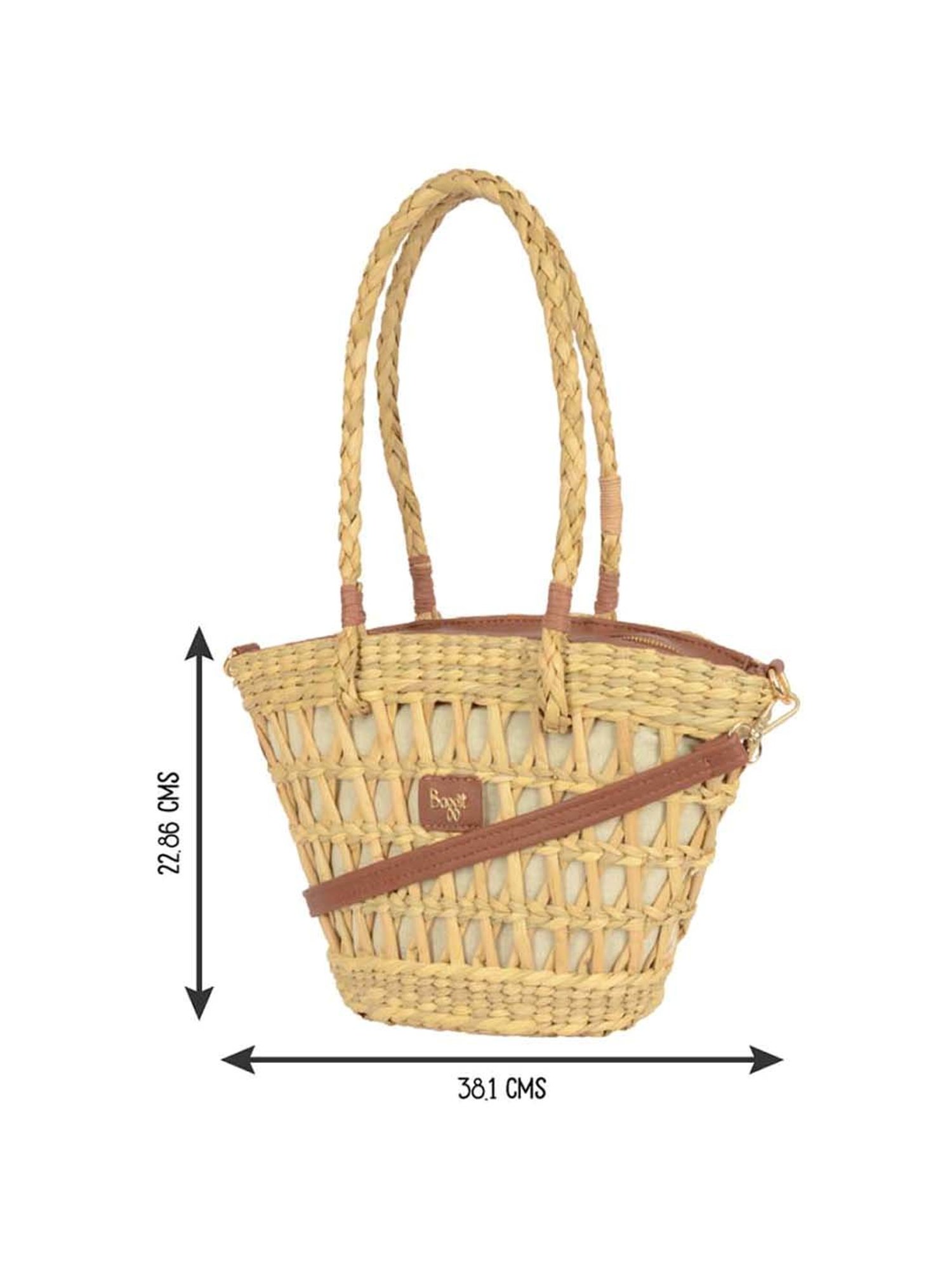 Baggit Beige Textured Medium Tote Handbag