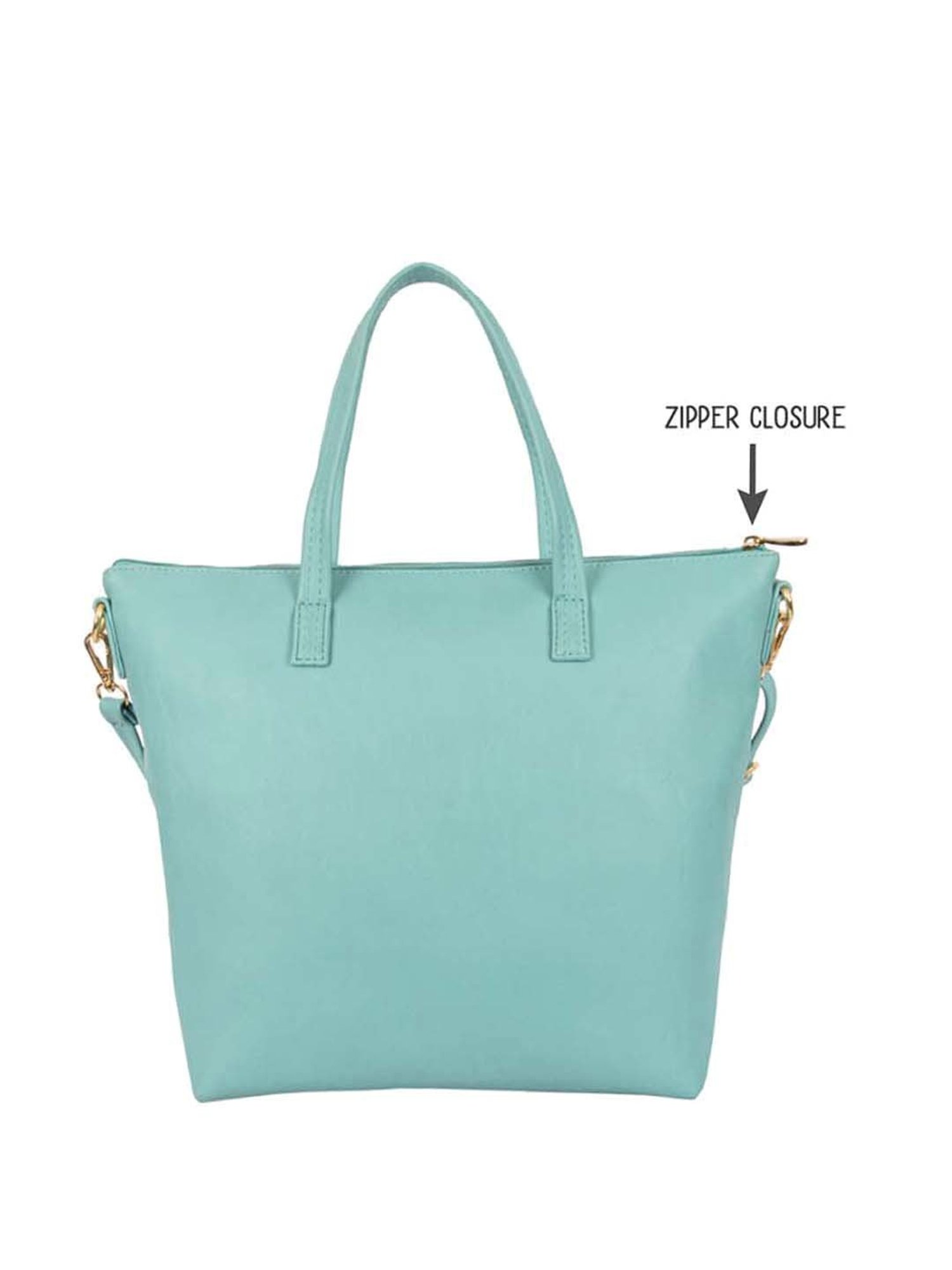 Baggit Blue Printed Medium Tote Handbag