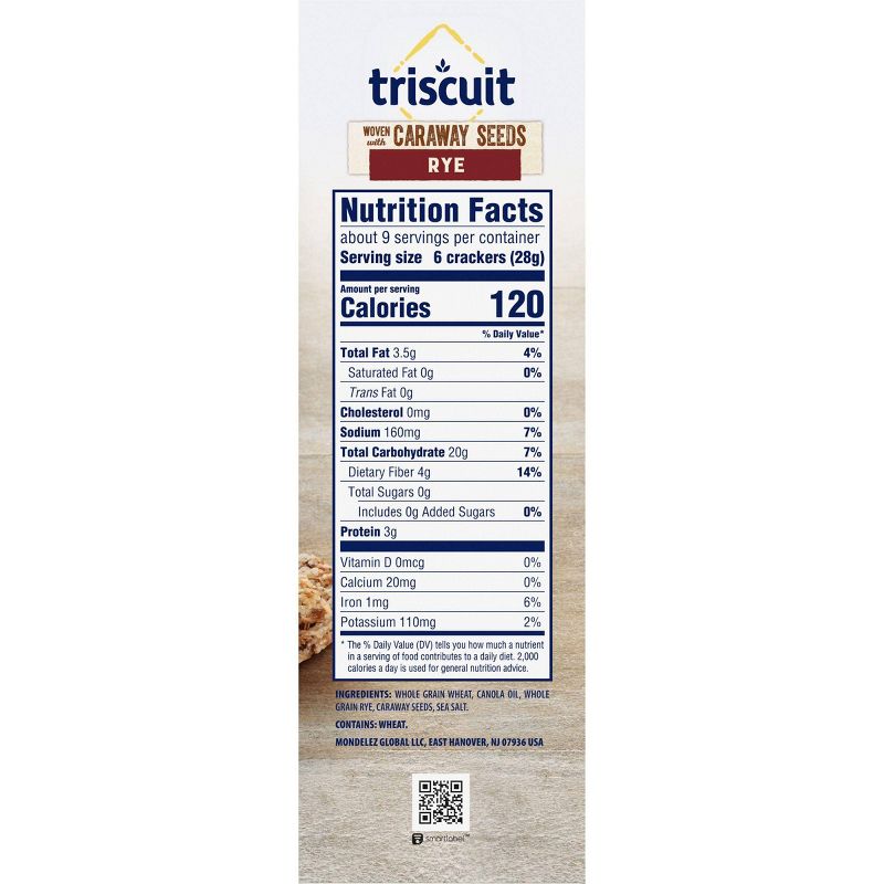 Triscuit Rye With Caraway Seeds Crackers - 9oz