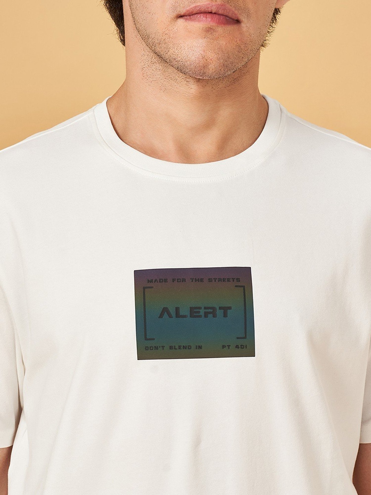 Street 808 By Pantaloons White Regular Fit T-Shirt