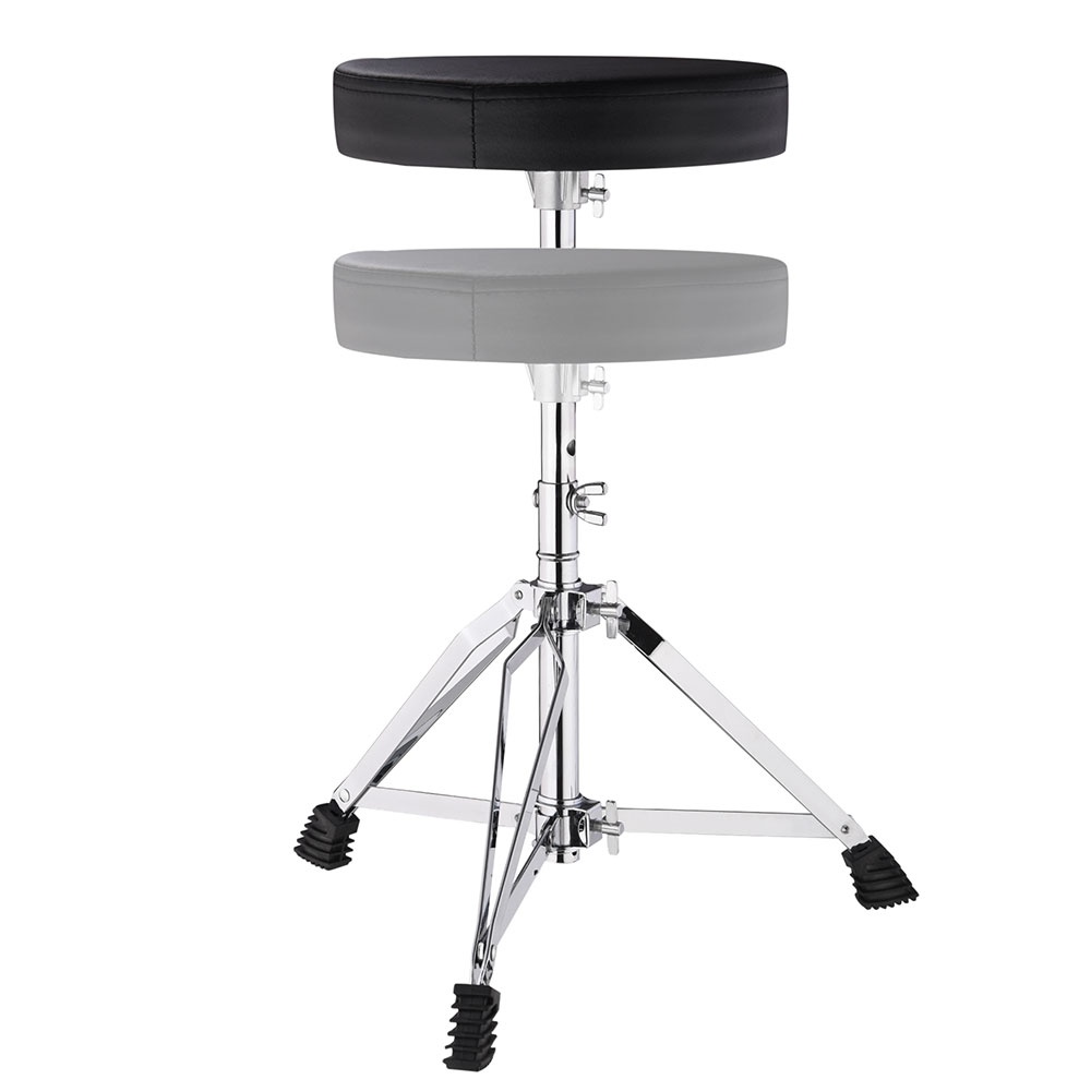 Drum Throne Padded Seat Drummer Stool Round Chair 12"-20" Adjustable Folding Stand Percussion Acc
