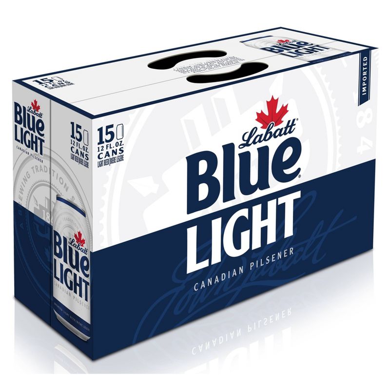 Labatt Blue Light Canadian Pilsener Beer - 15pk/12 fl oz Cans