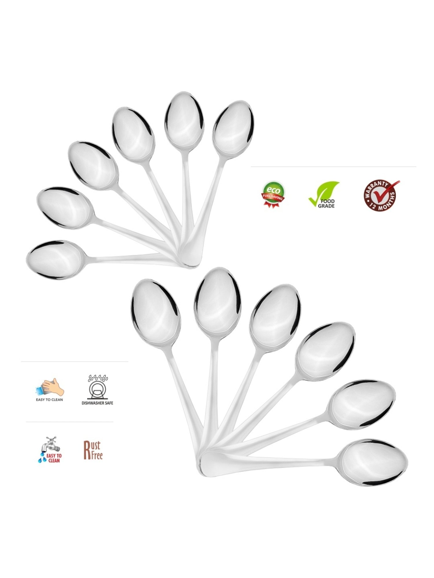 Westside Home Brown Copper Tea Spoons (Set of 4)