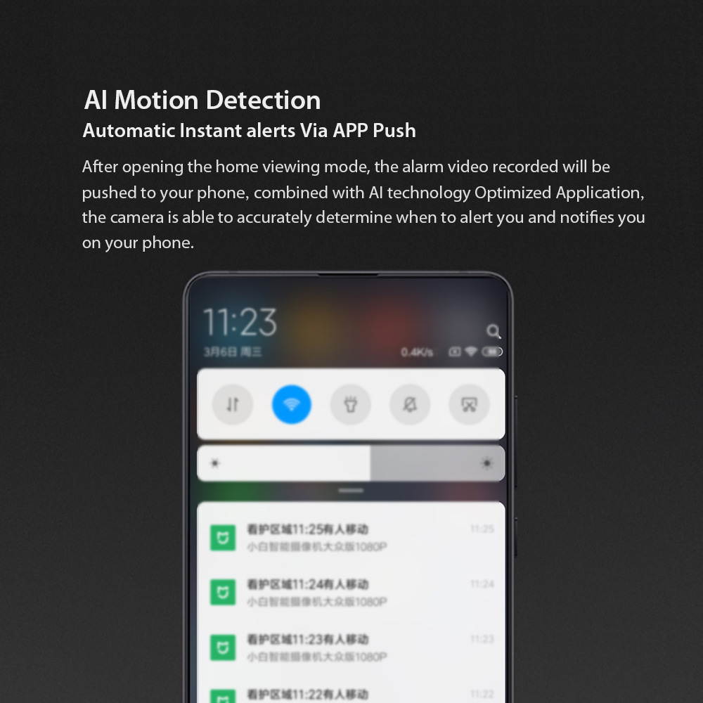 Original Xiaomi Mi Xiaobai Smart Camera 1080P FHD Wireless Wifi Smart Home Security Camera Night Vision 360 Angle Popular Version
