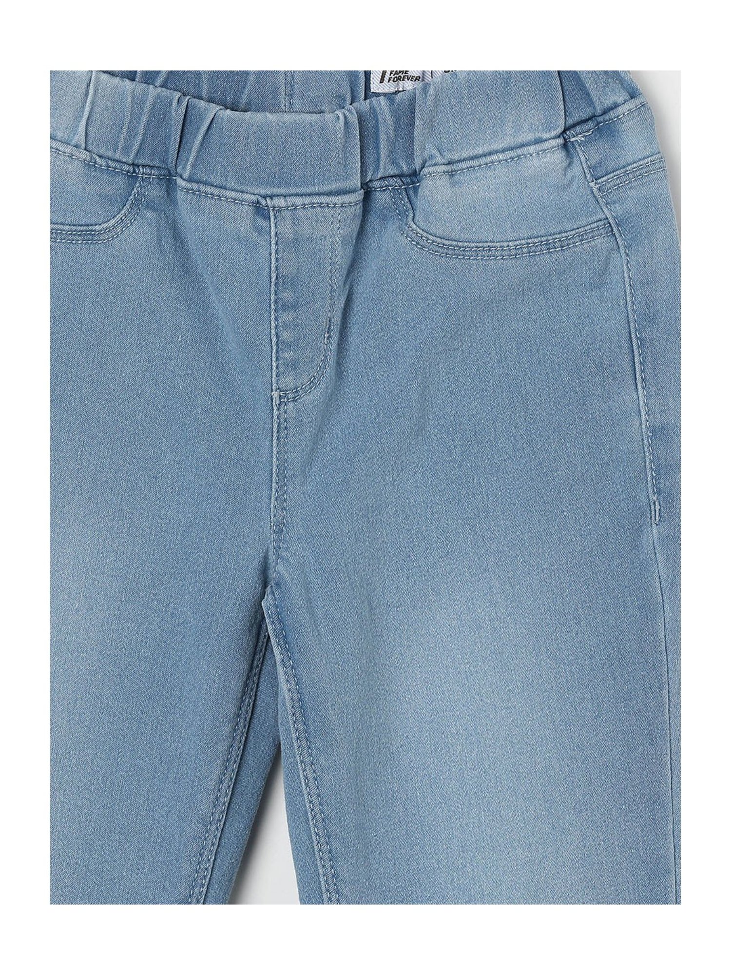 GJ baby Girls Blue Washed Jeans